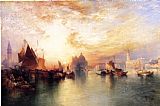Thomas Moran Famous Paintings - Venice, from near San Giorgio